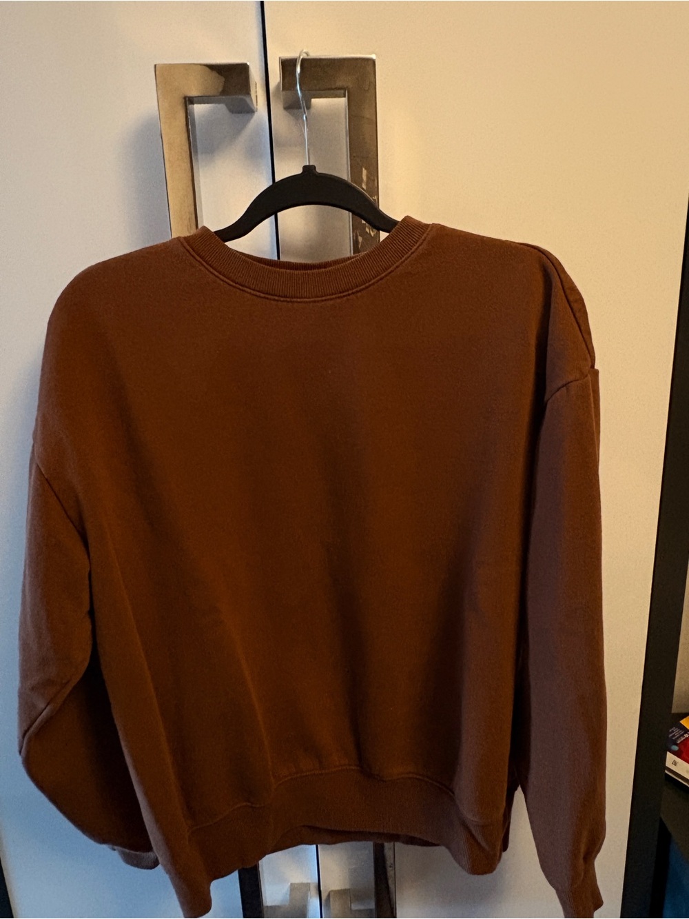 H&M Relaxed Fit Crewneck Sweatshirt - Chestnut Brown